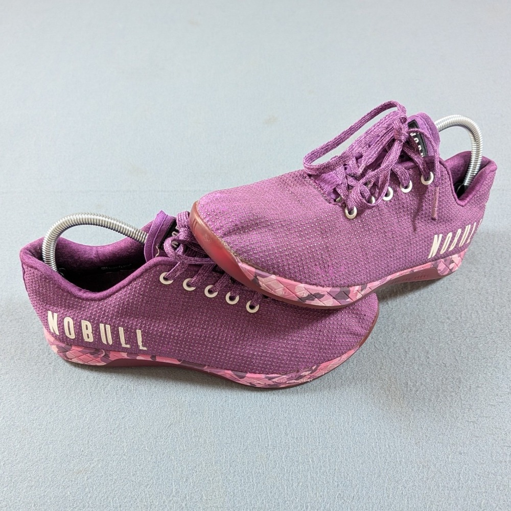NOBULL SuperFabric Trainer Women 10 Purple Pink Camo Cross Training Shoes